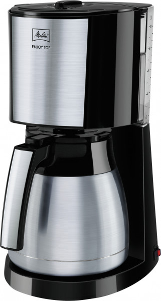 Melitta 1017-08 Filterkaffeemaschine 1,2 l 1000 Watt, schwarz/silber, 10 Tassen