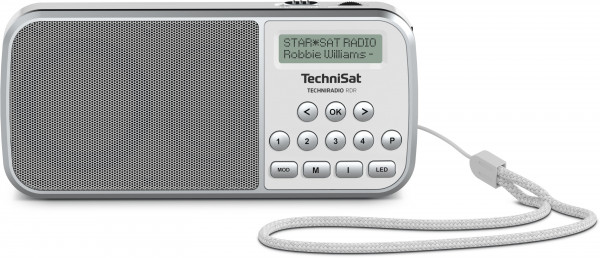 TechniSat TECHNIRADIO RDR Mobiles Taschenradio Analog & Digital Grau, Weiß