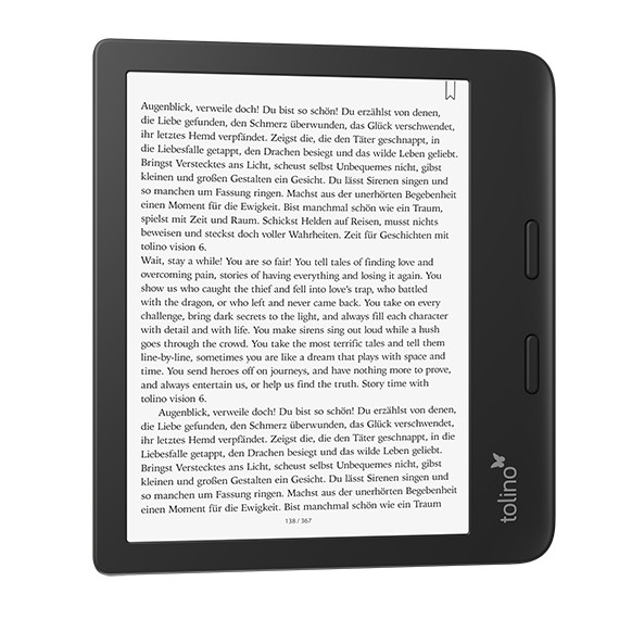 Tolino Vision 6 eBook-Reader Touchscreen 16 GB WLAN Schwarz