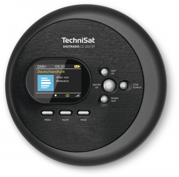 TechniSat Digitradio CD 2GO BT Mobiler CD-Player Schwarz
