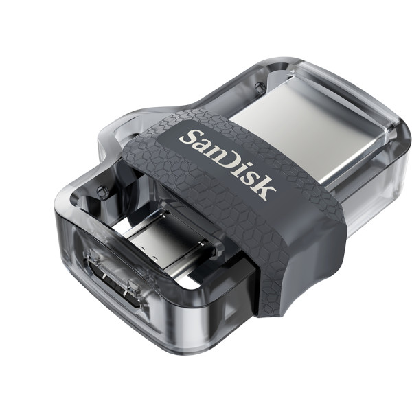 SanDisk Ultra Dual m3.0 USB-Stick 256 GB USB Type-A / Micro-USB 3.2 Gen 1 (3.1 Gen 1) Schwarz, Silbe